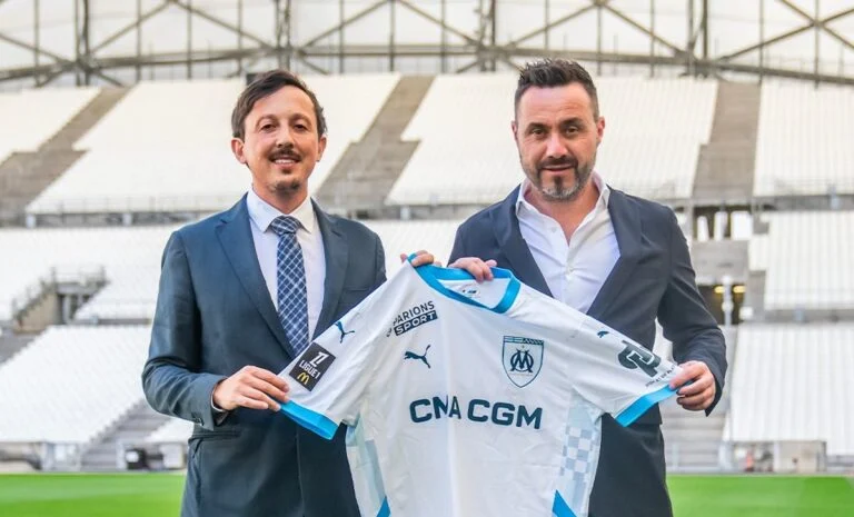 Pablo Longoria et Roberto De Zerbi à l'OM