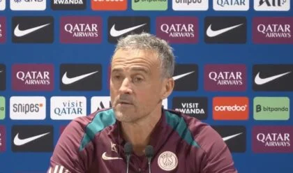 PSG : Paris tient le meilleur latéral du monde, Luis Enrique en est sûr 6 Luis Enrique, l'entraîneur du PSG, en conférence de presse