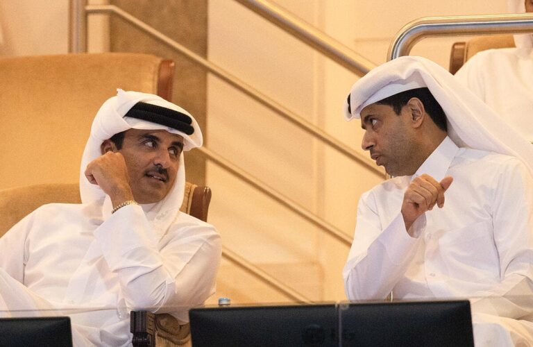 L’Émir du Qatar en compagnie de Nasser Al-Khelaïfi