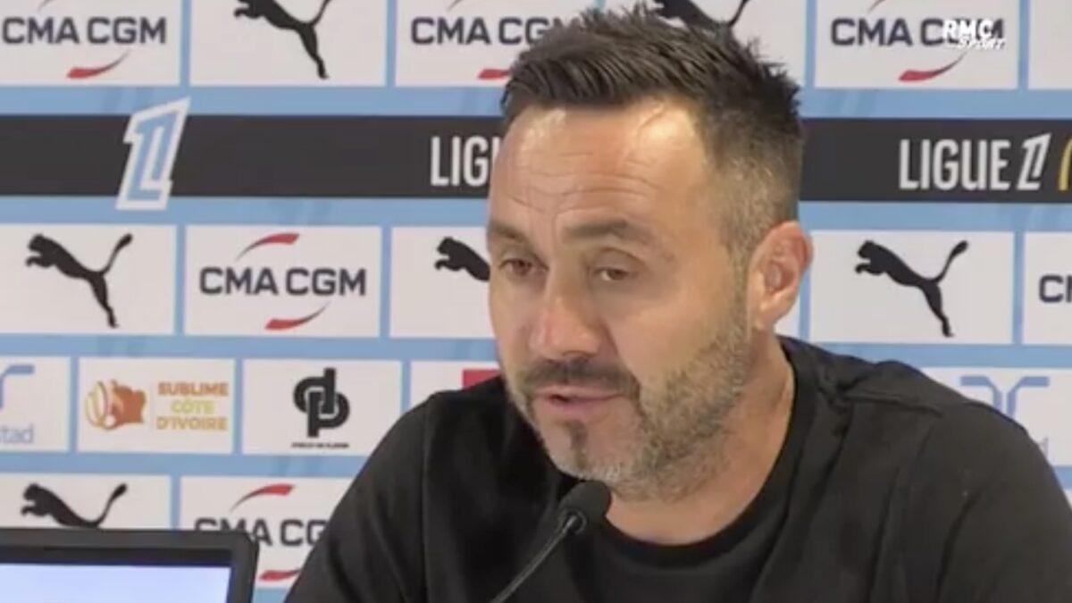Roberto De Zerbi, coach de l'OM, parle d'Adrien Rabiot