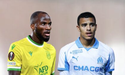 Affiche du match FC Nantes - OM : Ignatius Ganago vs Mason Greenwood