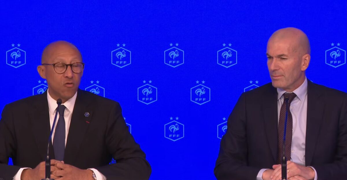 Salaire de Zidane : 300 000 € par mois, sans prime d'image 5 Salaire de Zidane : Zinédine Zidane et Philippe Diallo, président de la FFF