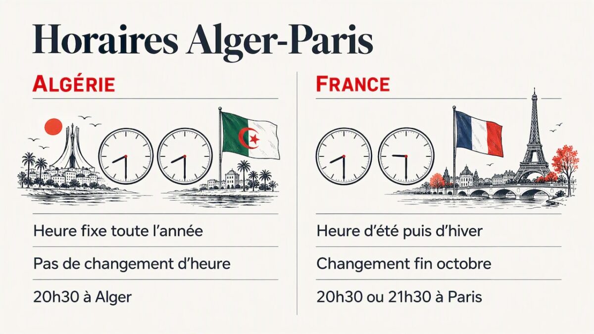 Match de l'Algérie : calendrier, résultats et où le voir 6 Le décalage horaire avec l'Algérie
