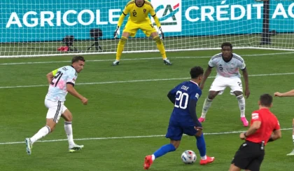 Studio Média Sur 7, photo France - Belgique (4-1)